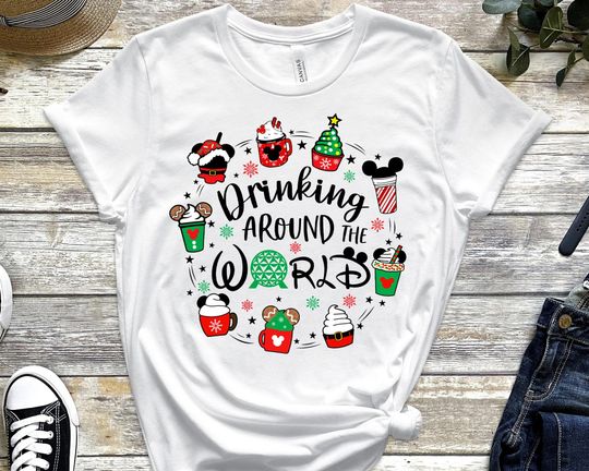 Drinking Around The World Sweatshirt, Disney Family Shirt, World Traveler