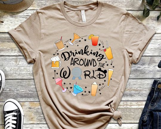 Drinking Around the World T-Shirt, World Traveler Shirt, Epcot Disney