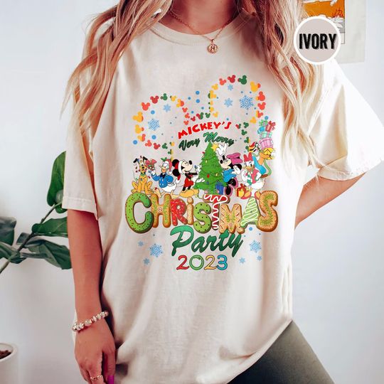 Discover Mickey's Very Merry Christmas Party 2023 Shirt, Disney Family Matching shirt