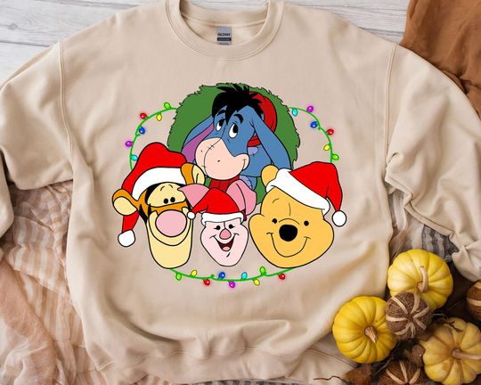 Disney Winnie The Pooh Christmas Wreath Shirt