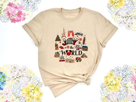 Discover Joy To The World Shirt, Disney Christmas Shirt, World Traveler Shirt