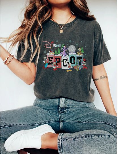 Disney Epcot Christmas  Shirt, Mickey And Friends Shirt