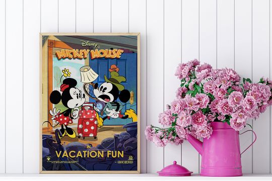 Disney Mickey Mouse Poster, Disney Vintage Movie Poster