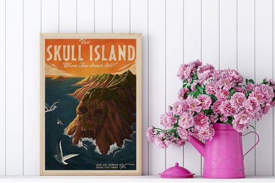 Vintage Disneyland Kong Skull Island Attraction Poster
