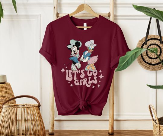 Minnie And Daisy Cowgirl Shirt, Lets Go Girls Shirt, Disney Girls Trip, Disney Vacation, Family Vacation