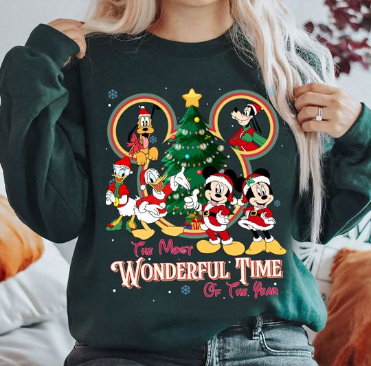 Discover Disney Mickey And Friends The Most Wonderful Time Of The Year Christmas Shirt