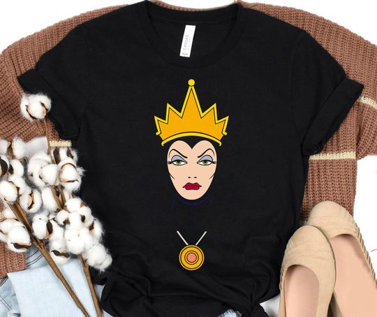 Disney Villains Evil Queen Big Face T-Shirt, Evil Queen Big Portrait Shirt, Disneyland Family Matching Shirts