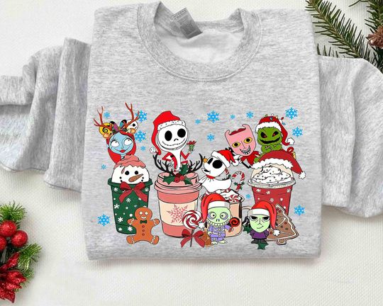 Disney Nightmare Before Christmas Coffee Cup Shirt, Disneyland Christmas Matching Shirts