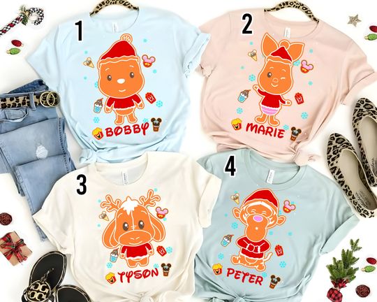 Winnie The Pooh Gingerbread Cookies Christmas Shirt, Disney Mickey's Very Merry Xmas Tee