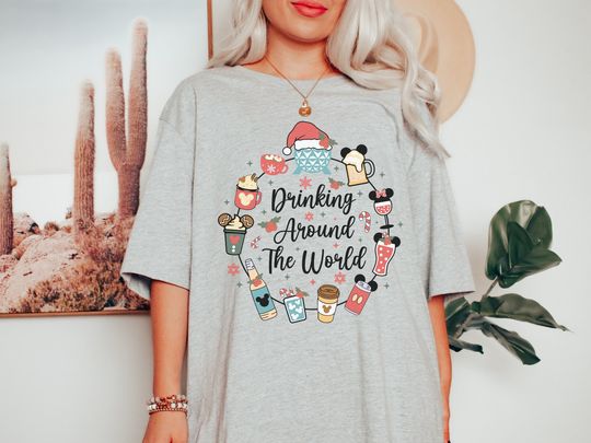 Epcot Disney T-Shirt, Epcot Drinking Around The World Shirt