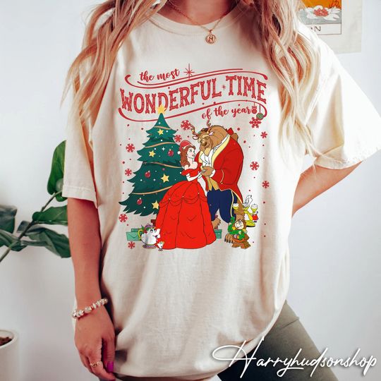 Disney Beauty and The Beast Christmas Shirt, Disney Belle & Co Sweatshirt, Disney Christmas Shirt