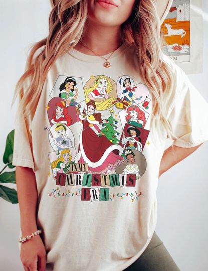 Disney Princess Christmas Shirt, Princess Christmas Tshirt, Disney Christmas Princess tshirt, Princess Christmas Era Tee