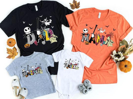 Nightmare Before Christmas Shirt, Jack Skellington Oogie Boogie Bash, Disney Halloween Family Matching Tee