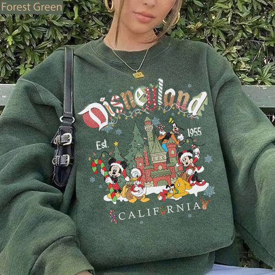 Vintage Disneyland Christmas Sweatshirt, Mickey and Friends Christmas