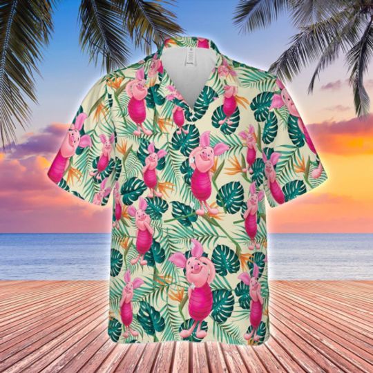 Winnie The Pooh Piglet Disney Hawaiian Shirt, Disney Aloha Shirt