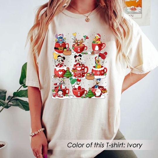 Disney Mickey And Friends Tea Cup Christmas Shirt