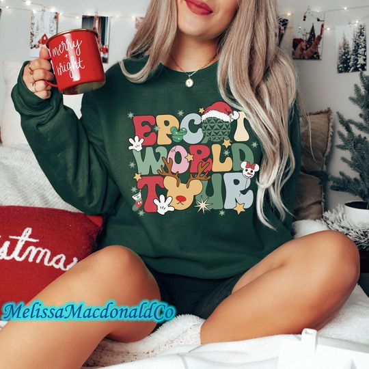 Disney Epcot World Tour Christmas Retro Disney Epcot Christma