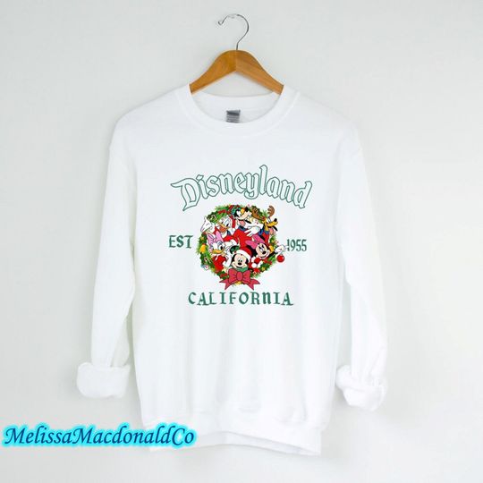 Disneyland Christmas Sweatshirt, Mickey and Friends Christmas