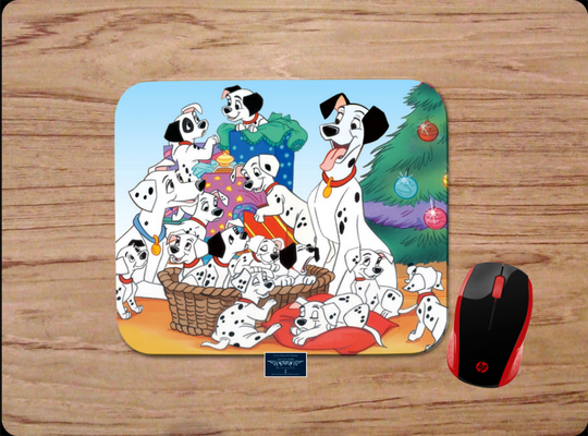 101 DALMATIANS DISNEY CHRISTMAS CUSTOM MOUSEPAD