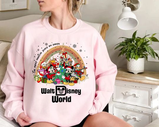 Discover Christmas Mickey and Friends Sweatshirt, Disneyworld Christmas Sweatshirt