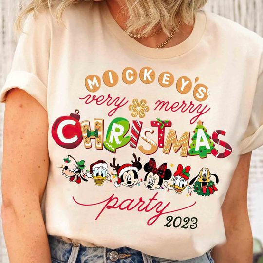 Mickey's Very Merry Christmas Party 2023 Shirt, Disney Mickey Christmas T Shirt