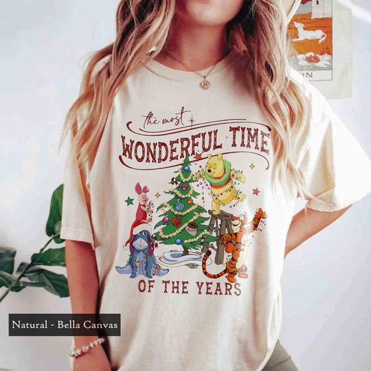 Winnie The Pooh Christmas Shirt, Disney Christmas Sweatshirtv, The Pooh and Friends Christmas Tree Shirt