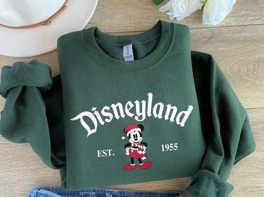 Discover Vintage Disneyland Christmas Sweatshirts, Mickey Christmas