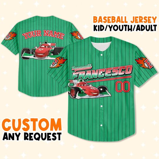 Personalized Francesco Redgreen Disneyland Baseball Jersey