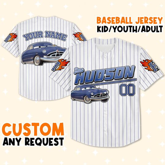 Personalized Hudson-navy Disneyland Baseball Jersey