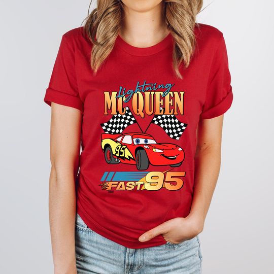 Discover Comfortable Retro Lightning McQueen Tee: Disney Cars Land