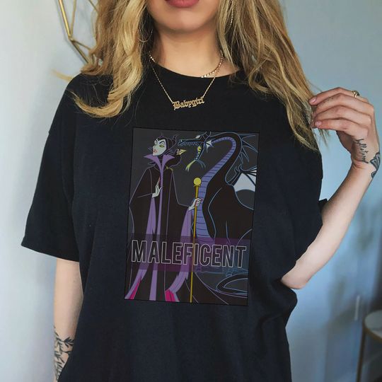 Disney Villains Classic Maleficent Panel Vintage Shirt