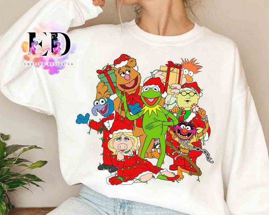 Disney The Muppets Show Characters Group Christmas Sweatshirt
