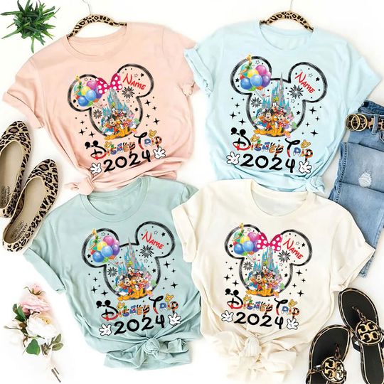 Discover Personalized Disney Trip 2024 Shirts, Disney Family Vacation Shirts