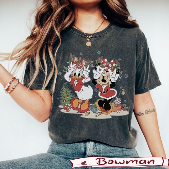 BM Vintage Disney Christmas  Shirt, Minnie and Daisy Christmas T Shirt