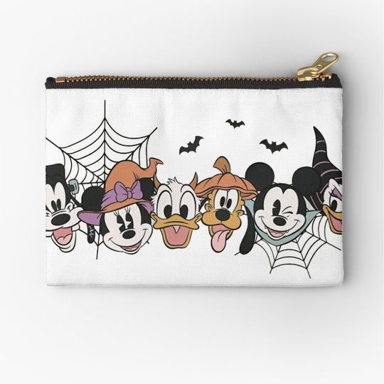 Retro Disney Halloween Cosmetics Bag, Halloween Zipper Pouch