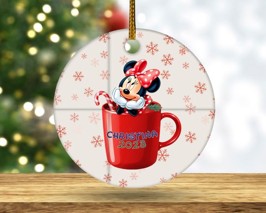 Personalized Minnie Mouse Ornament, Disney Ornament, Disney Ornament