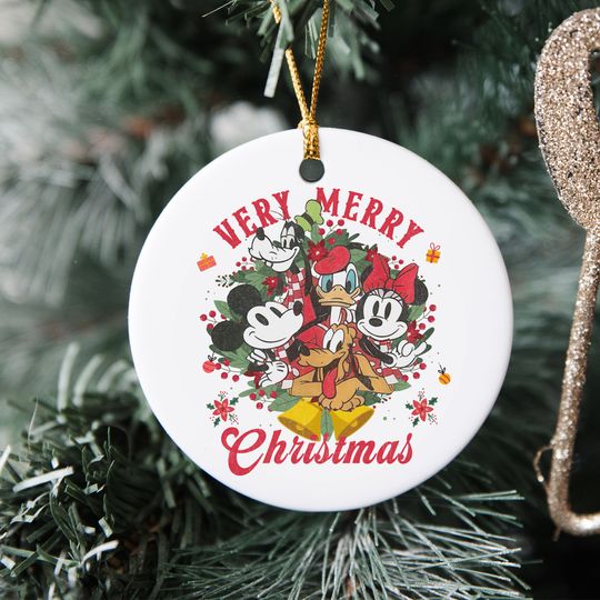 Disney And Friends Ornament, Mickey And Friends Ornament, Merry Christmas Disneyworld Ornament