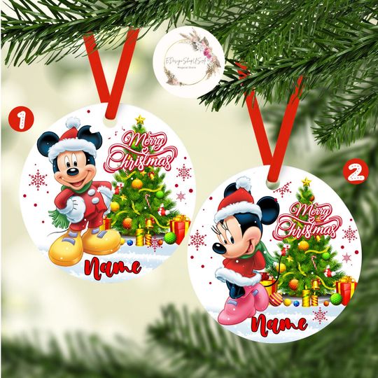 Personalized Multi-character Disney Christmas Ornament