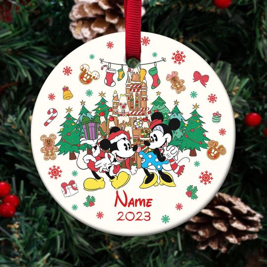 Personalized Magic Kingdom Ornament, Disney Christmas Ornament
