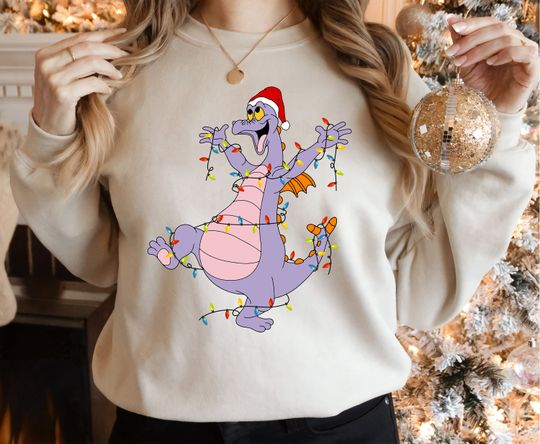 Disney Figment Christmas Lights Shirt, Figment Merry Christmas Sweatshirt