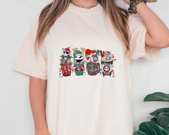 Discover Nightmare Before Christmas Coffee Tea Disney Christmas Shirt