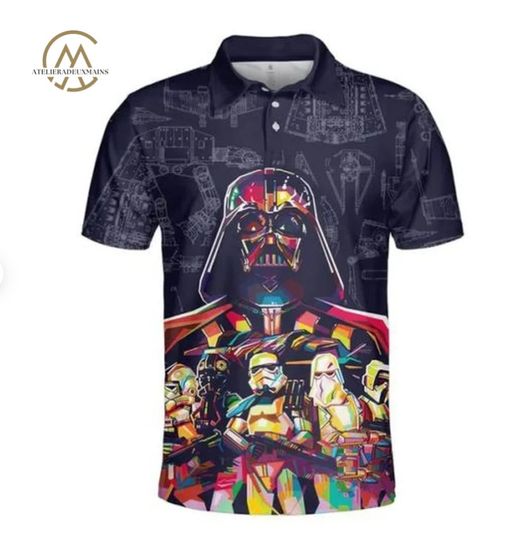 Star Wars Darth Vader And Stormtrooper Disney Golf Polo Shirt