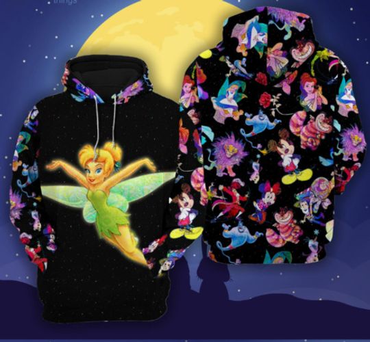 Tinker Bell Disney Hoodie, Disney 3D Hoodie