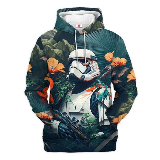 Star Wars Stormtrooper Tropical Disney Hoodie, Disney 3D Hoodie