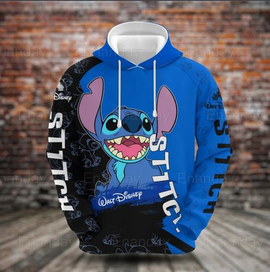 Stitch Disney Hoodie, Disney 3D Hoodie