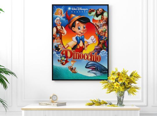 Disney Pinocchio Animated Character Poster