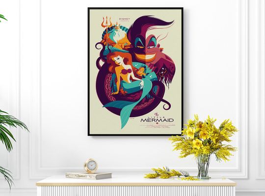 Vintage Disneyland The Little Mermaid Poster