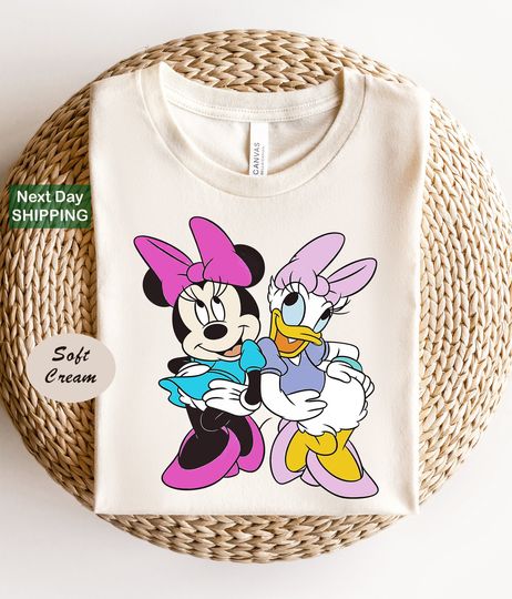 Retro Minnie and Daisy Face,  Friends Minnie and Daisy Shirt, Disney Tie Dye Shirts