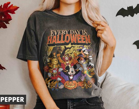 Discover Retro  Everyday Is Halloween Shirt, Vintage Disney Halloween Shirt