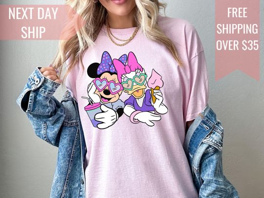 Minnie and Daisy Face, Friend Mom Shirt, Disney Tie Dye Shirts,  Minnie and Daisy Shirt